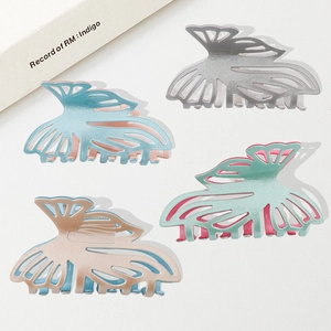 Butterfly Hair Claw Clip Hollow Glitter PVC Hair Accessories Fresh Style Double Sided Color Large Hair Clamp For Women