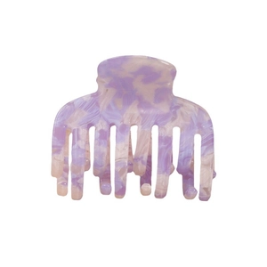 Pince à cheveux élégante motif marbre violet pour coiffure et cheveux épais