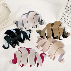 Acetate Wave Hair Claw Clip Large Color Blocking French Style Hair Accessory For Women Thick Hair Non-Slip Shark Clip