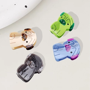 Molletta per Capelli a Forma di Testa di Bulldog in Acetato Cartone Animato Accessori per Capelli alla Moda per Donna