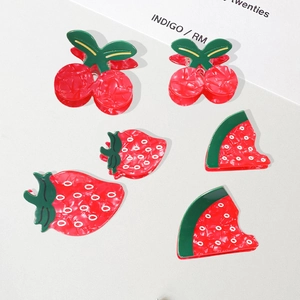 Cute Fruit Hair Claws PVC Strawberry Cherry Watermelon Hair Clips For Women Girls Sweet Korean Style Hair Accessories