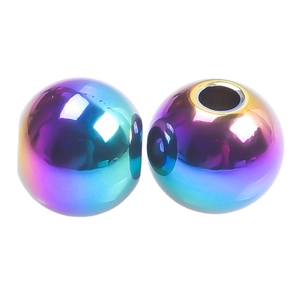 Rainbow plated stainless steel large hole spacer beads for DIY jewelry making