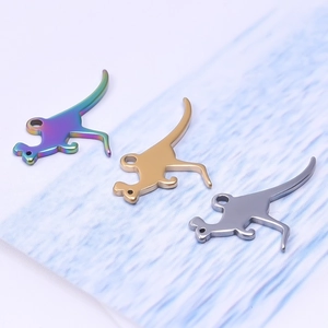 Gepolijste kangoeroe hangers van roestvrij staal in regenboog, goud en zilver kleur