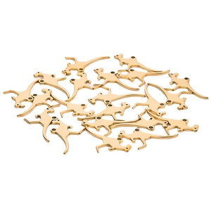 Gouden roestvrijstalen dinosaurus hangers voor DIY sieraden maken en handwerkprojecten
