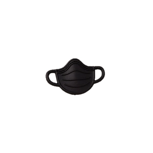 10pcs black mask charms made of matte PVC for DIY earrings, keychains and jewelry making