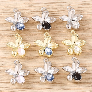 Pendentifs de Fleur en Alliage de Strass Doux pour Fabrication de Bijoux DIY Collier Bracelet Accessoires pour Femmes