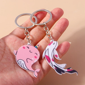 Cartoon Süß Harz Wal Narwal Koikarpfen Schlüsselanhänger Personalisierte Trend Meerestier Tasche Anhänger Für Kinder Damen