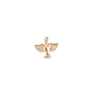 Pendentifs aigle doré avec ailes détaillées et anneau pour la création de bijoux