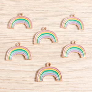 DIY Enamel Rainbow Star Cloud Alloy Charms For Jewelry Making Bracelet Necklace Keychain Accessories Multicolor Drip Oil Pendants