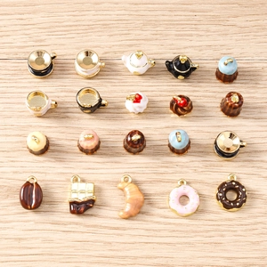Creative mini food charms including teapots and donuts for DIY jewelry making