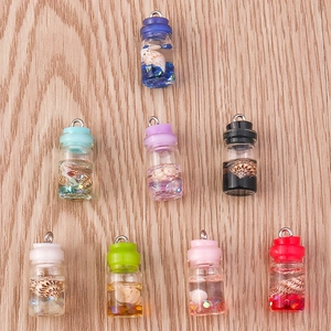 Mini Drifting Bottle Pendants With Natural Conch Seashell DIY Jewelry Making Accessories For Necklace Bracelet Earrings Colorful Bottle Pendants