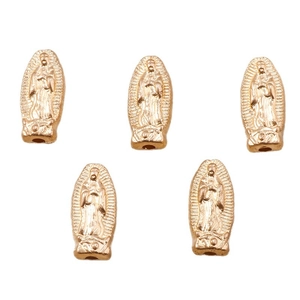 Ciondoli religiosi della Vergine di Guadalupe dorati per collane fai da te e bigiotteria