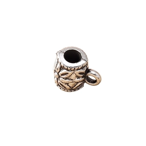Vintage style metal cup-shaped beads with relief patterns for DIY jewelry making