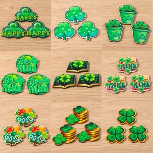 Saint Patrick's Day DIY shamrock and lucky gold coin pendants for jewelry making