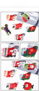 Détails des pinces à cheveux de Noël avec motifs de Père Noël, élan et bonhomme