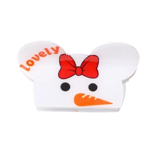 Pince à cheveux mignonne avec nœud rouge et motif de souris pour filles et femmes