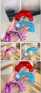 Detailed macro view of handmade rose marble acetate hair claw clips in three colors