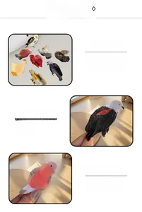 Vue détaillée de la pince à cheveux réaliste en acétate avec motif d'oiseau
