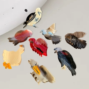 Pince à Cheveux en Acétate Animaux Série Oiseaux Grande Pince Requin Hibou Aigle Flamant Rose Accessoires Cheveux Femme