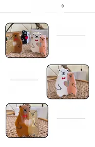Détails de pinces à cheveux ours en acétate mignonnes avec motifs de cœur et nœud papillon