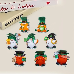 St Patrick's Day Gnom Haarklammer Glücksklee Grün Irische Leprechaun Haarschmuck Für Damen Festliche Party Haar Accessoires
