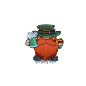 St. Patrick's Day Kobold Haarklammer mit grünem Kleeblatt Hut und rotem Bart