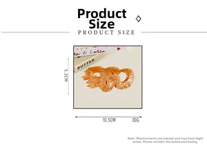Detailed sizing chart for the acetate dragon claw clip measuring 10.5cm long and 5.3cm high