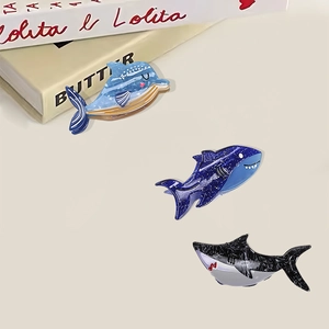 Ocean Series Acetate Shark Dolphin Hair Claws Marble Starry Pattern Large Hair Clips For Women Elegant Hair Accessories