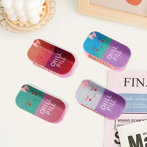 Cute Glitter Acrylic Chill Pill Hair Claw Clip Capsule Shape Shark Clip Funny Subculture Hair Accessories For Women Jewelry