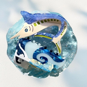 Cute Acetate Mermaid Marlin Fish Hair Claw Clip Cartoon Ocean Animal Shark Hair Clip Hair Accessories For Women Girls