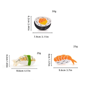 Dimensioni e peso delle pinze per capelli in acetato con design creativo a forma di sushi