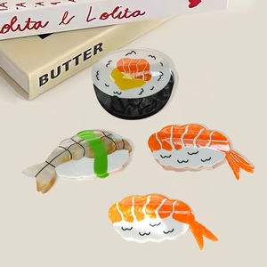 Pinza per Capelli in Acetato a Forma di Sushi Realistico Fatta a Mano Clip Squalo per Donna Accessori Capelli Unici