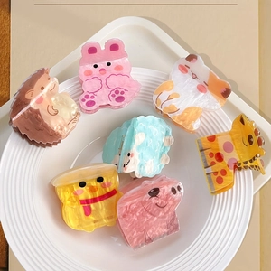 Acrylic Cartoon Animal Hair Claw Clips Cute Rabbit Sheep Pig Hedgehog Cat Giraffe Hair Clips For Women Girls Hair Accessory