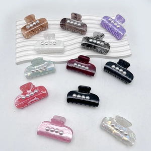 Elegante Pinza per Capelli in Acrilico Con Künstliche Perle Sintetiche Effetto Marmorizzato Accessori per Capelli Donna Gioielli