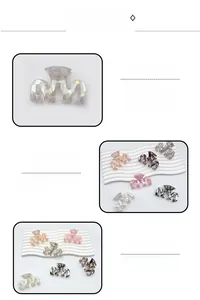 Close-up of colorful marble texture and wave pattern on acetate hair claw clips