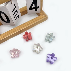Ländlicher Stil Blumenform Mini Haarklammer Acetat Künstliche Perle Finish Kleine Haargreifer Für Damen Mädchen Haarschmuck