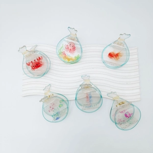 Pinza per Capelli in Acrilico Trasparente a Sacco di Pesce Serie Oceano Animali Marini Accessori Capelli Donna Ragazze