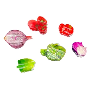 Ensemble de pinces à cheveux en acrylique aux motifs de légumes réalistes pour filles