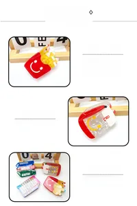 Detail showing marble texture acrylic hair claw clips with fries and smiley face designs