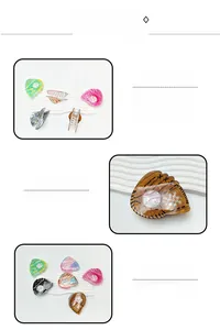 Detail shot of acrylic baseball glove hair claw clip with intricate stitching texture