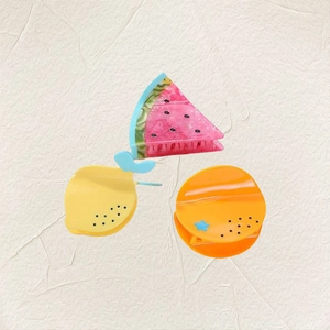 Fresh Sweet Acetate Fruit Series Hair Claw Clip Lemon Watermelon Orange Pattern Handmade Hair Clamp For Women Hair Accessories