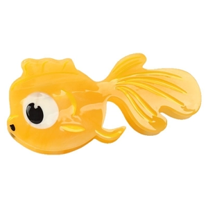 Cute goldfish hair claw clip with orange marble patterns for sweet ponytail hairstyles