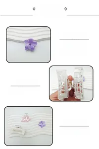 Detailed views of floral and geometric acetate hair claw clips with spring mechanism