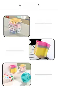 Detailansicht der kreativen Haarklammern in Stiftform aus glänzendem Acetat-Material