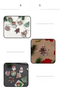 Close-up of festive Christmas embroidery patches featuring Santa, snowman, and reindeer