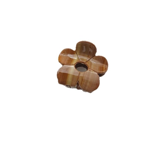 Molletta per capelli a fiore marrone in acetato per acconciature a coda di cavallo