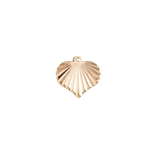Rose gold plated heart charms with radiant texture and ring for jewelry making