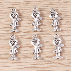 Antique Silver Zinc Alloy Cartoon Boy Charms Pendants Minimalist Little Boy DIY Jewelry Accessories For Keychain Necklace