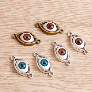 Evil Eye Jewelry Making Charms Zinc Alloy Enamel Connector Pendants For DIY Bracelet Necklace Handicraft Accessories