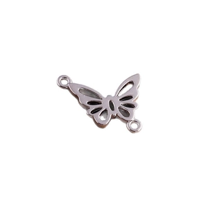 20pcs silver hollow butterfly connectors for DIY jewelry necklace and keychain making